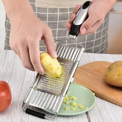 4 in1 Vegetable Slicer Stainless Steel Shredder Cutter Multi-Purpose Vegetable Slicer Cuts Set Manual Fruit Carrot Potato Grater