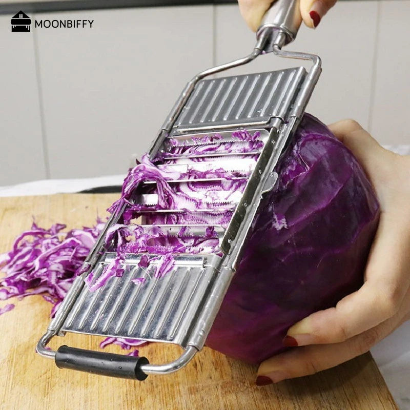 4 in1 Vegetable Slicer Stainless Steel Shredder Cutter Multi-Purpose Vegetable Slicer Cuts Set Manual Fruit Carrot Potato Grater